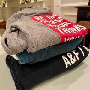 BUNDLE Abercrombie Kids Graphic Hoodie and Tee T-shirt
